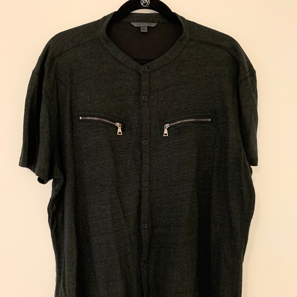 Soft Linen Short-Sleeved Button Up